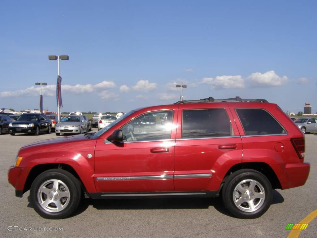 2005 Grand Cherokee Limited 4x4 - Inferno Red Crystal Pearl / Khaki photo #6