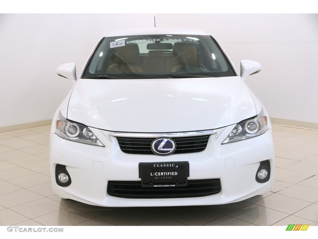 2012 CT 200h Hybrid Premium - Starfire White Pearl / Caramel Nuluxe photo #2
