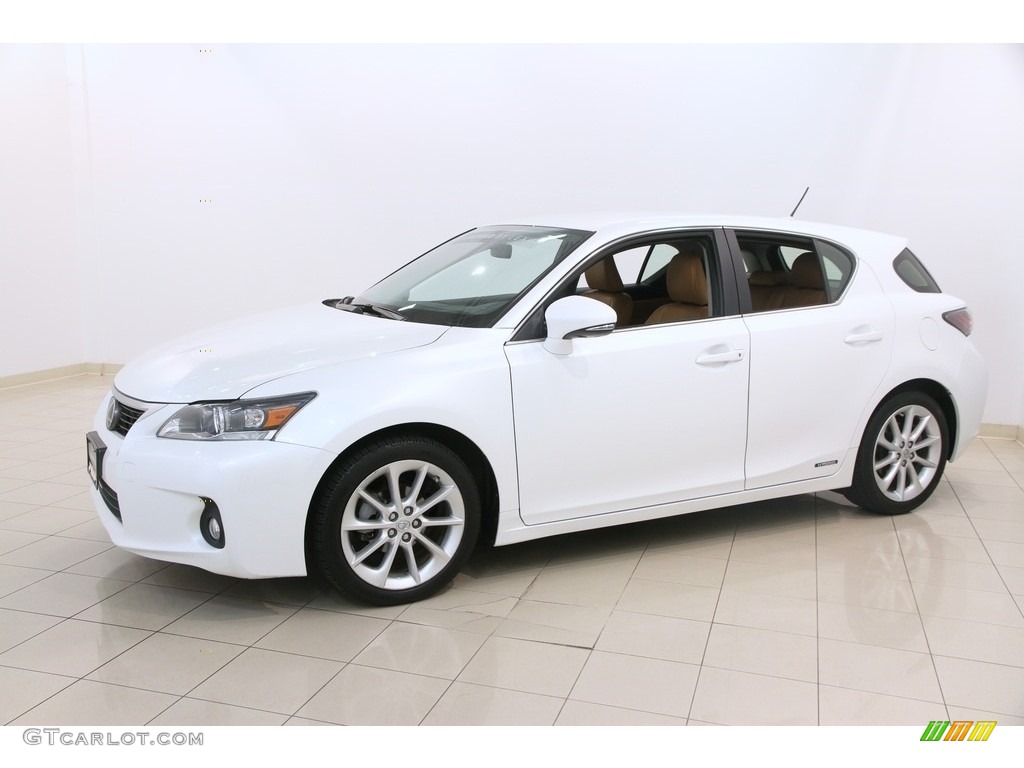 2012 CT 200h Hybrid Premium - Starfire White Pearl / Caramel Nuluxe photo #3