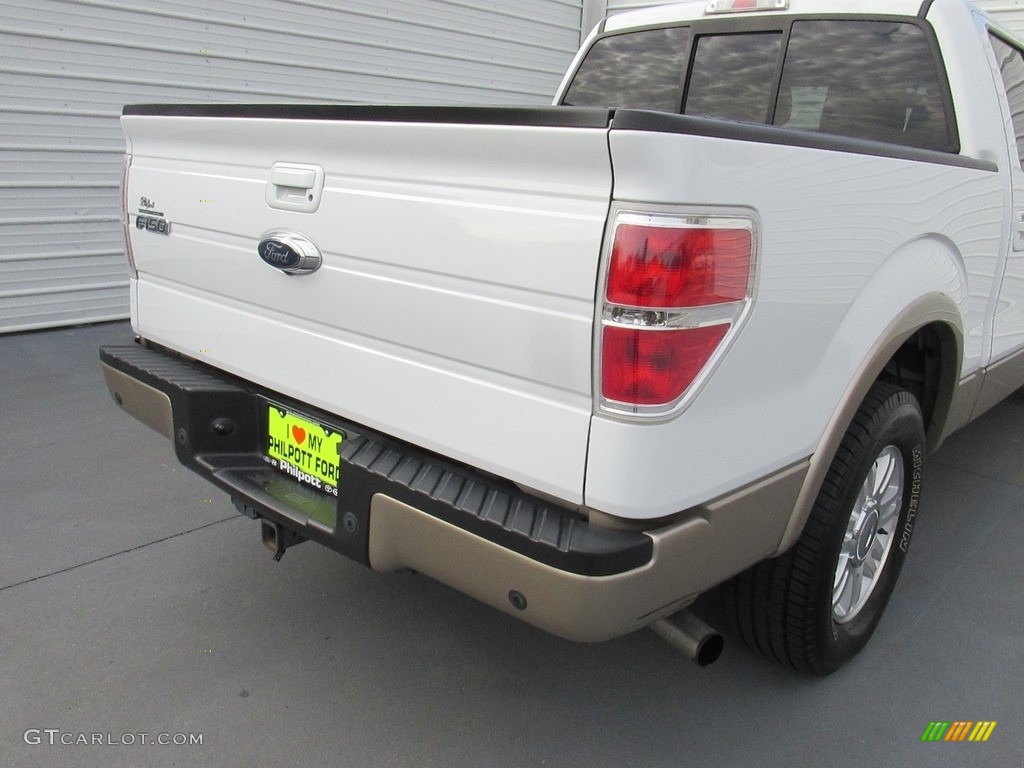 2012 F150 Lariat SuperCrew - Oxford White / Platinum Sienna Brown/Black Leather photo #12