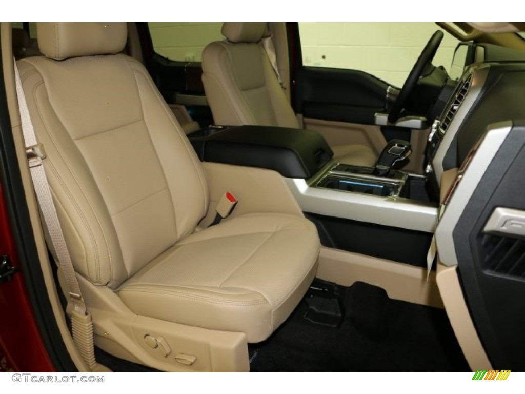 2016 F150 Lariat SuperCrew 4x4 - Ruby Red / Medium Light Camel photo #8