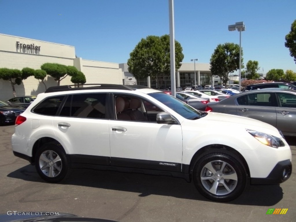 2013 Outback 2.5i Limited - Satin White Pearl / Saddle Brown photo #4