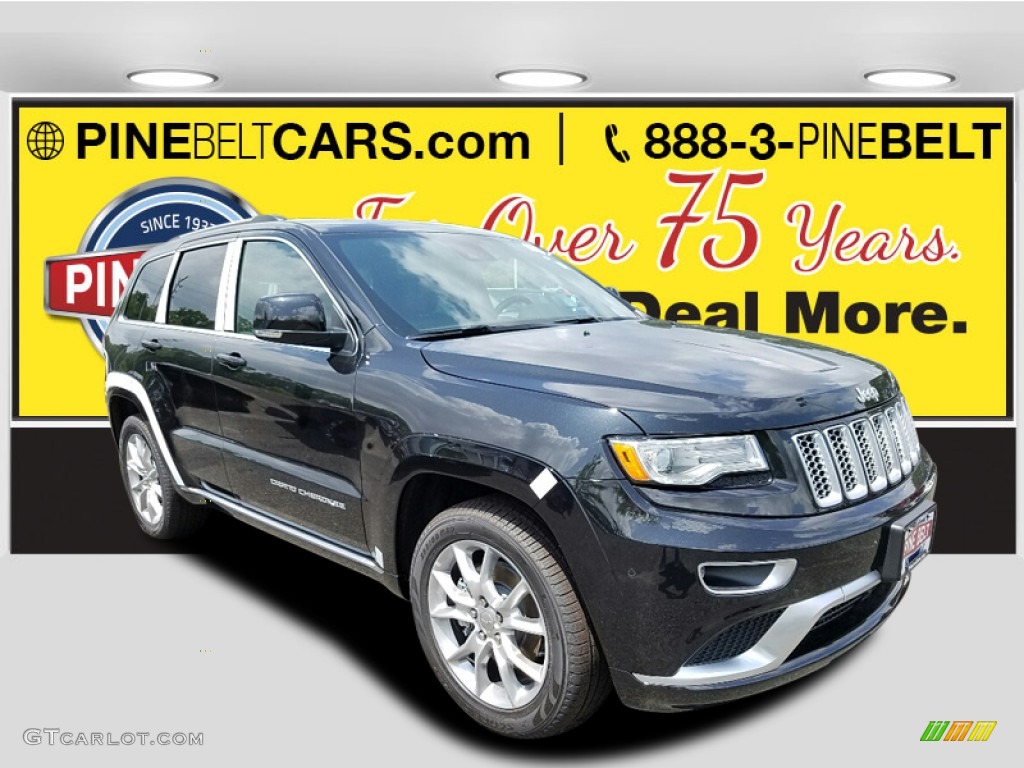 2016 Grand Cherokee Summit 4x4 - Brilliant Black Crystal Pearl / Brown photo #1
