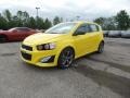 Bright Yellow 2016 Chevrolet Sonic RS Hatchback Exterior