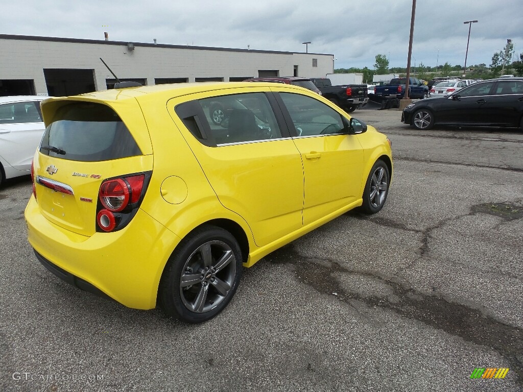 Bright Yellow 2016 Chevrolet Sonic RS Hatchback Exterior Photo #114389779