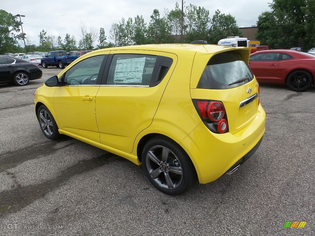 Bright Yellow 2016 Chevrolet Sonic RS Hatchback Exterior Photo #114389806