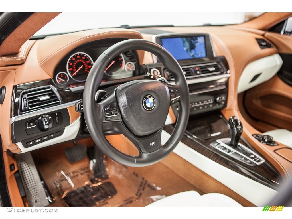 2013 6 Series 650i Gran Coupe - BMW Individual Moonstone Metallic / BMW Individual Opal White/Amaro Brown photo #19