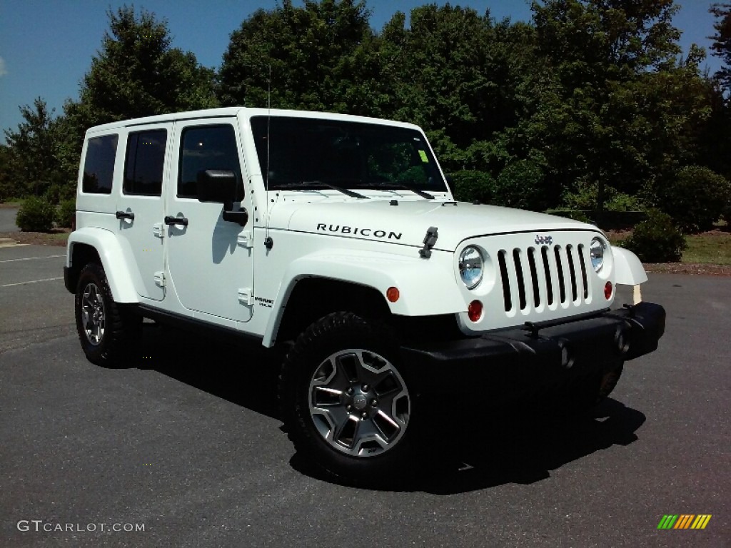 Bright White 2013 Jeep Wrangler Unlimited Rubicon 4x4 Exterior Photo #114393049