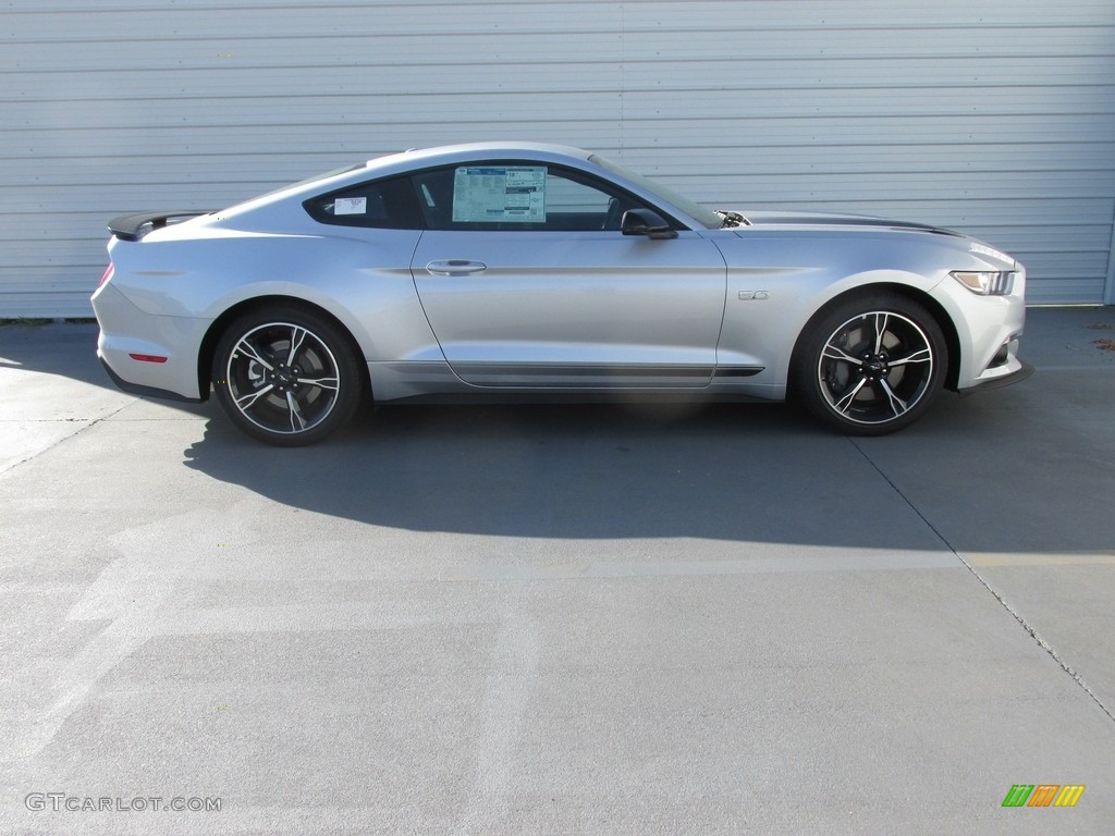 2017 Mustang GT California Speical Coupe - Ingot Silver / California Special Ebony Leather/Miko Suede photo #3