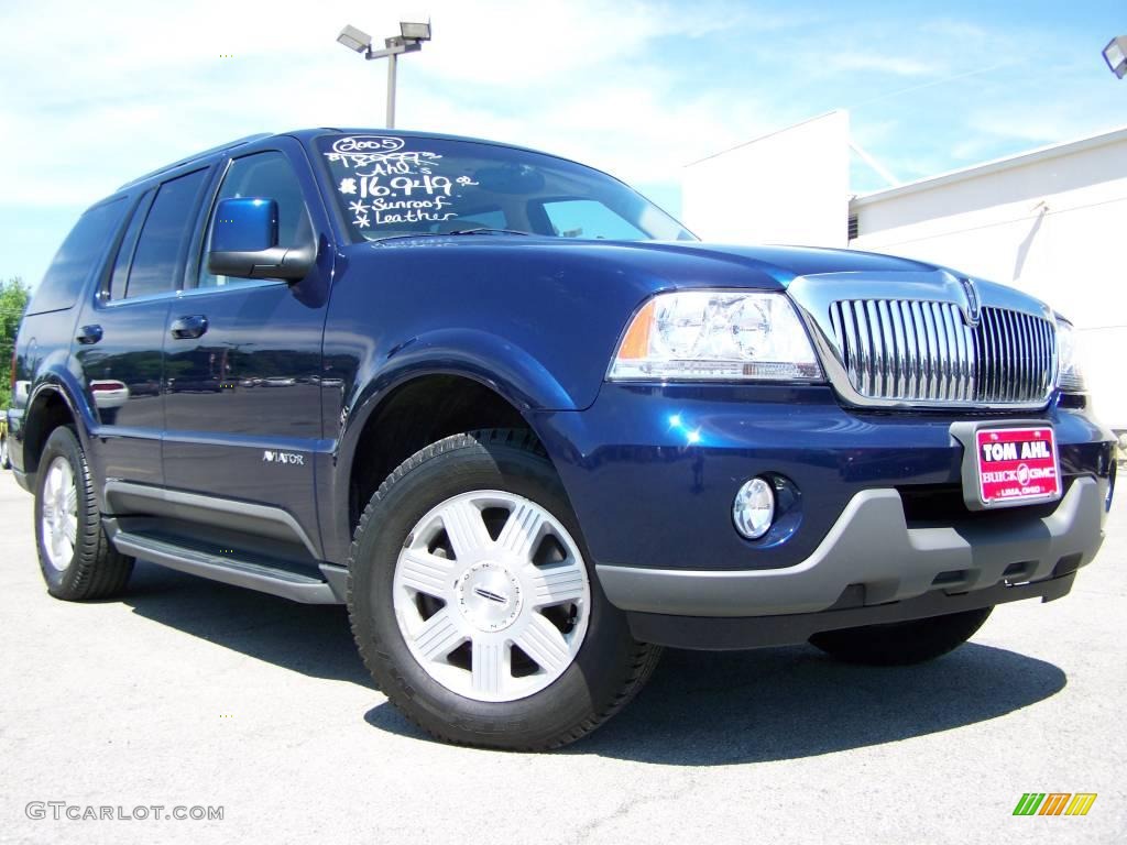 2005 Aviator Luxury AWD - Dark Blue Pearl Metallic / Camel photo #1