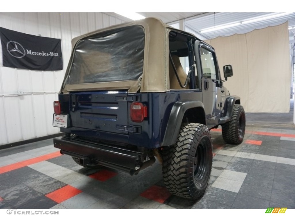2002 Wrangler X 4x4 - Patriot Blue Pearl / Camel Beige photo #8