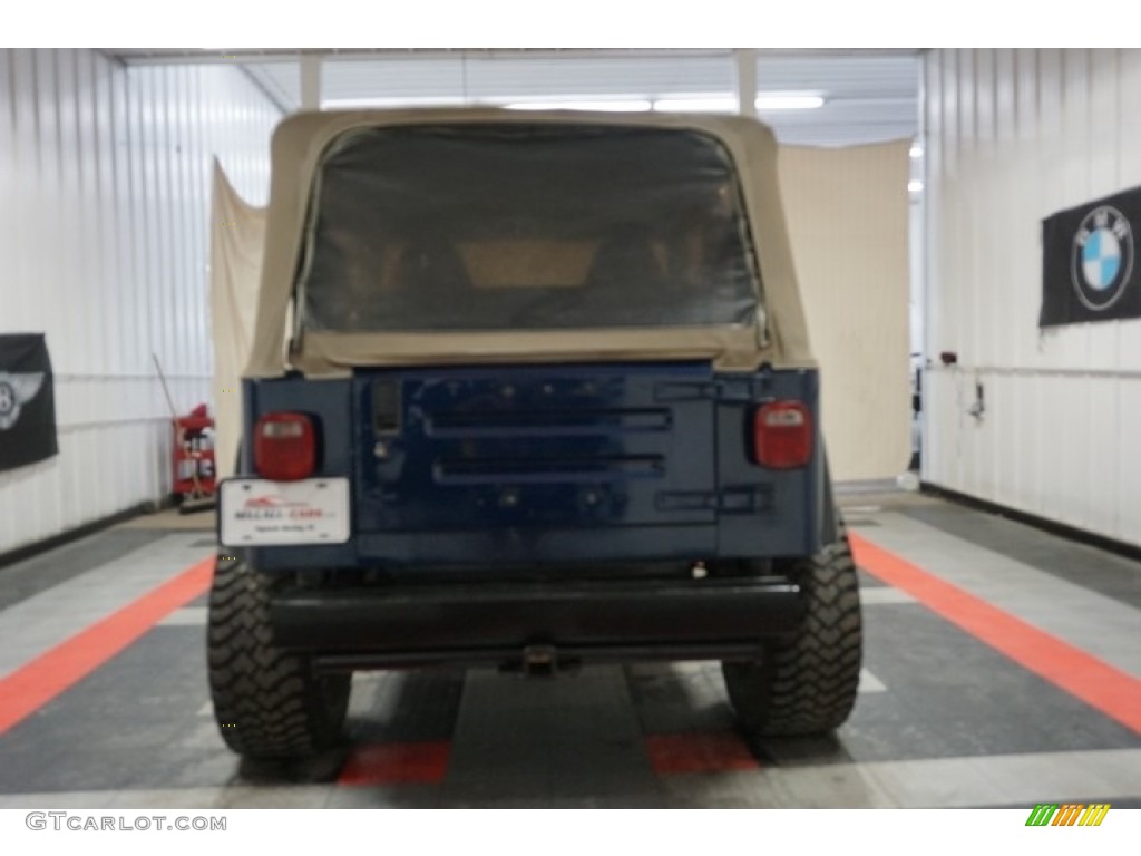 2002 Wrangler X 4x4 - Patriot Blue Pearl / Camel Beige photo #9