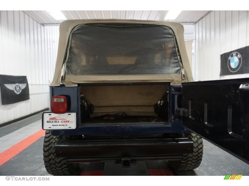 2002 Wrangler X 4x4 - Patriot Blue Pearl / Camel Beige photo #18