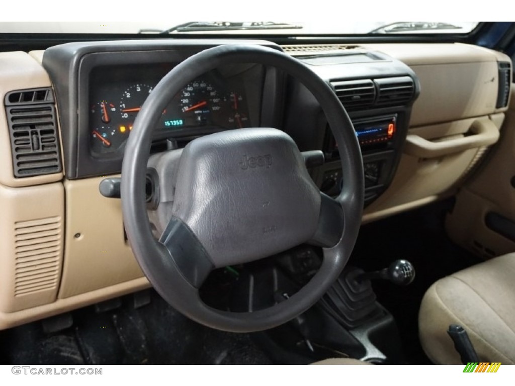 2002 Wrangler X 4x4 - Patriot Blue Pearl / Camel Beige photo #29