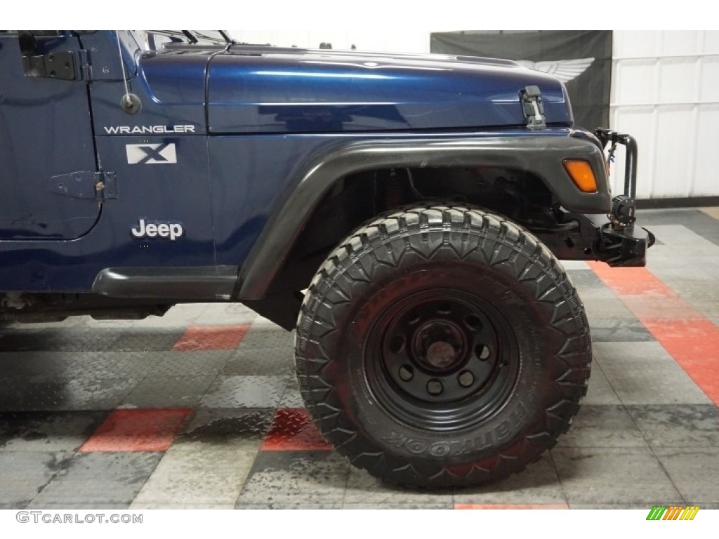 2002 Wrangler X 4x4 - Patriot Blue Pearl / Camel Beige photo #51