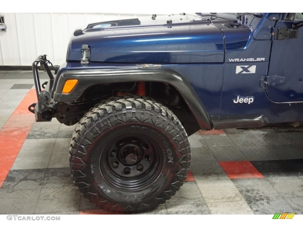 2002 Wrangler X 4x4 - Patriot Blue Pearl / Camel Beige photo #76