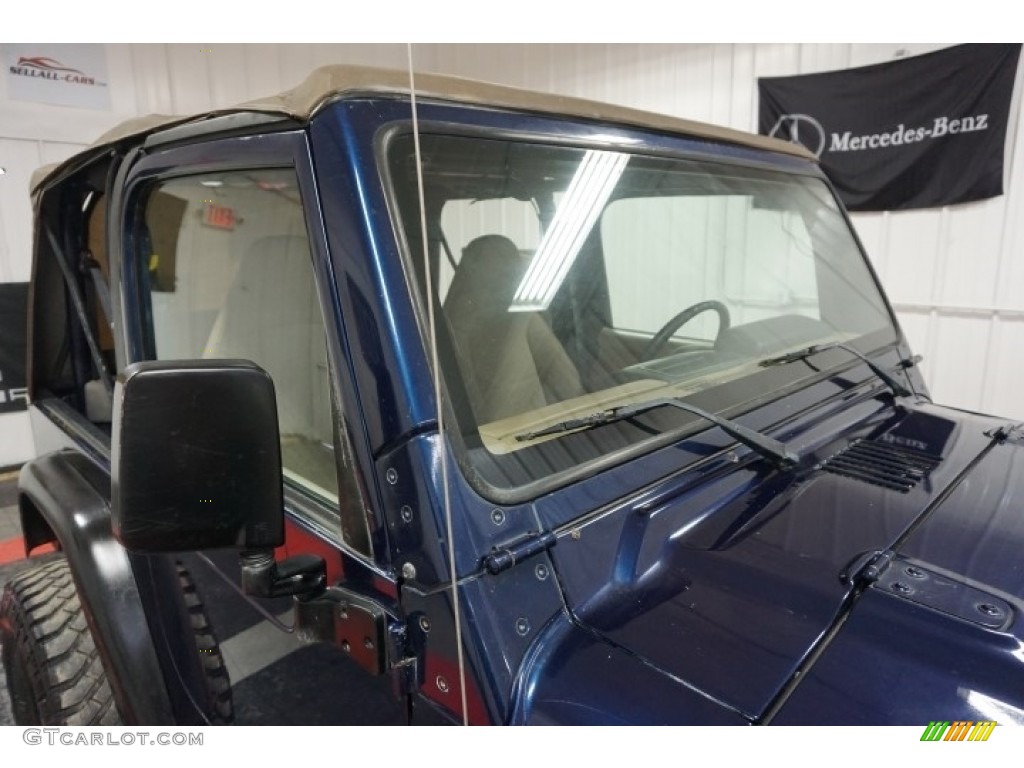 2002 Wrangler X 4x4 - Patriot Blue Pearl / Camel Beige photo #93