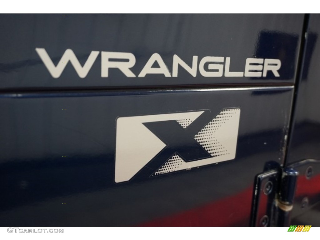 2002 Wrangler X 4x4 - Patriot Blue Pearl / Camel Beige photo #101