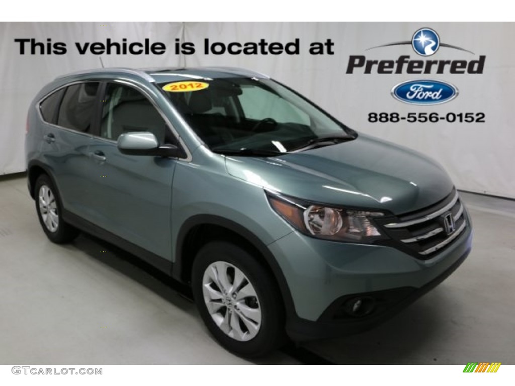 2012 CR-V EX-L 4WD - Opal Sage Metallic / Black photo #1