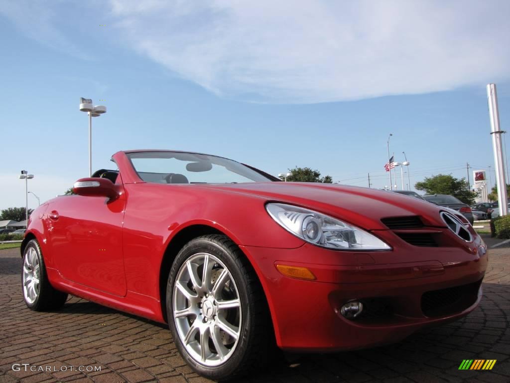 2005 SLK 350 Roadster - Mars Red / Black photo #7