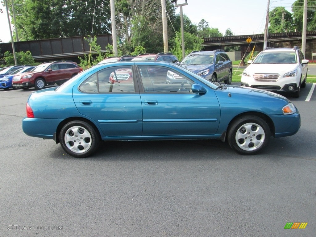 2004 Sentra 1.8 S - Vibrant Blue / Sage photo #5