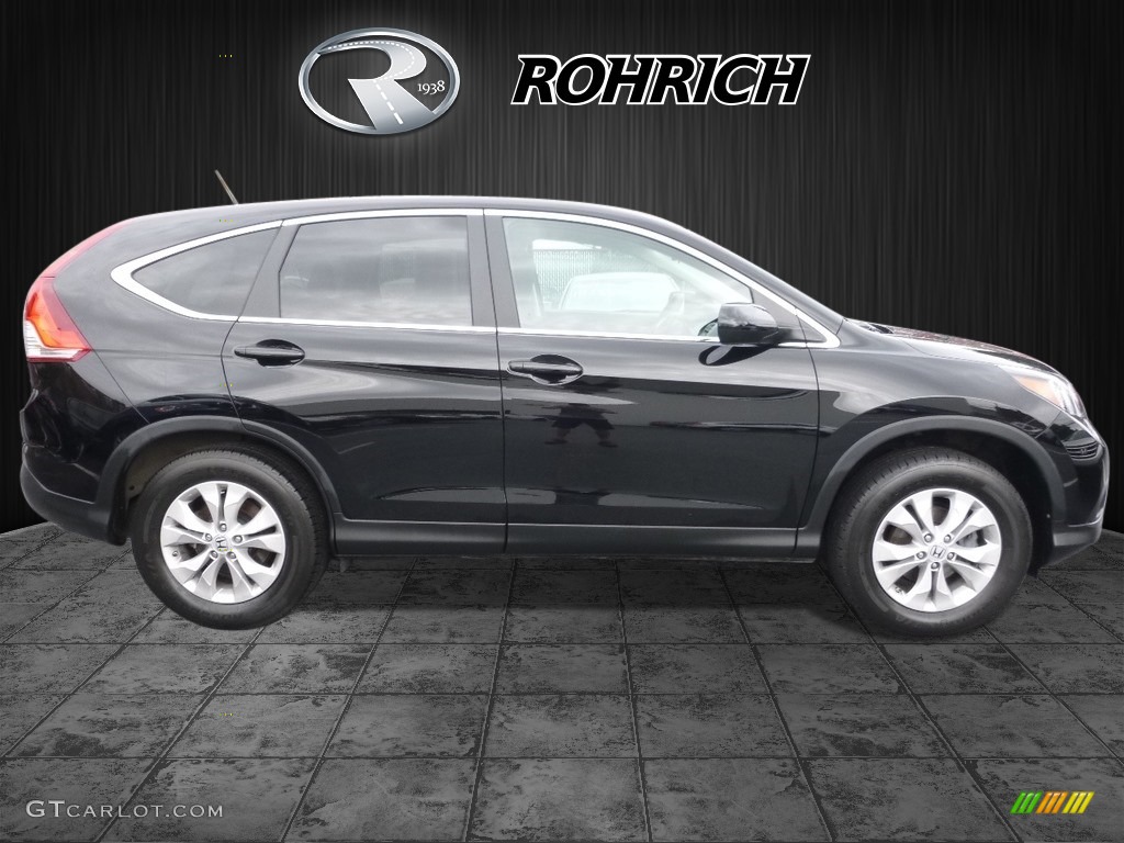 2013 CR-V EX AWD - Crystal Black Pearl / Black photo #2