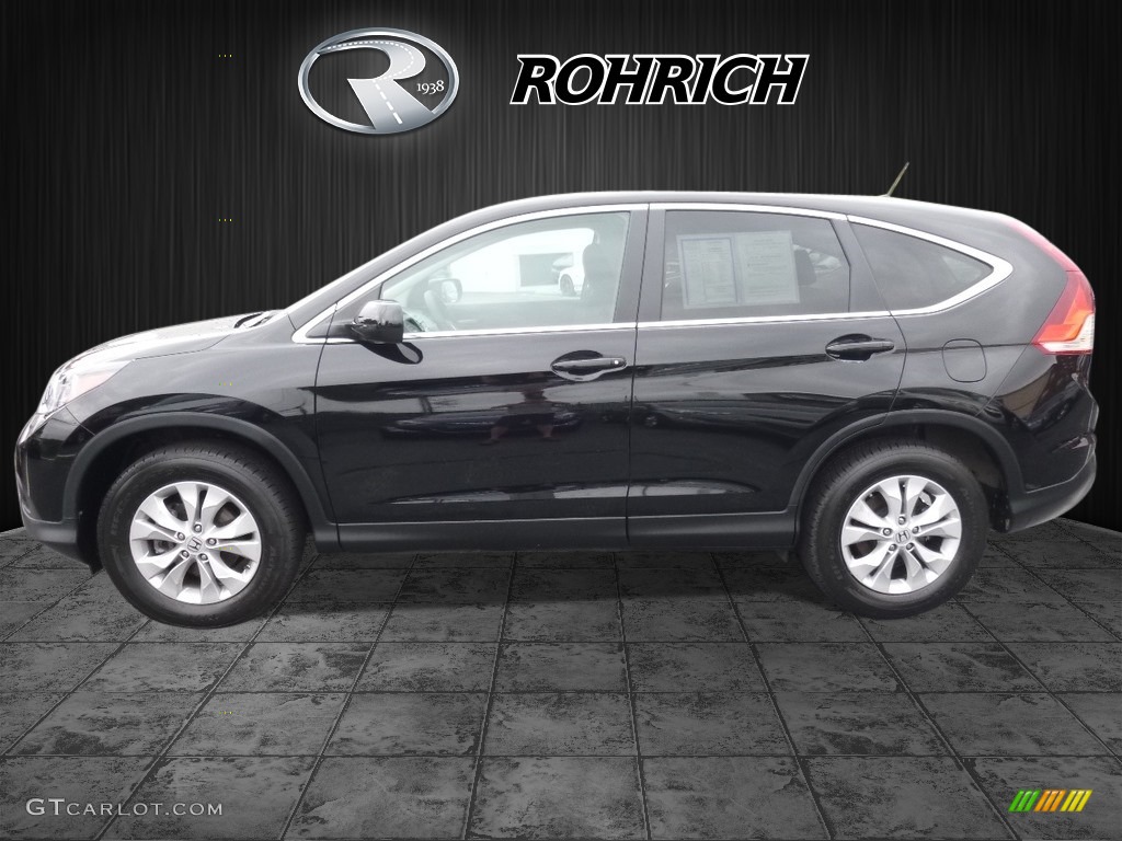2013 CR-V EX AWD - Crystal Black Pearl / Black photo #4