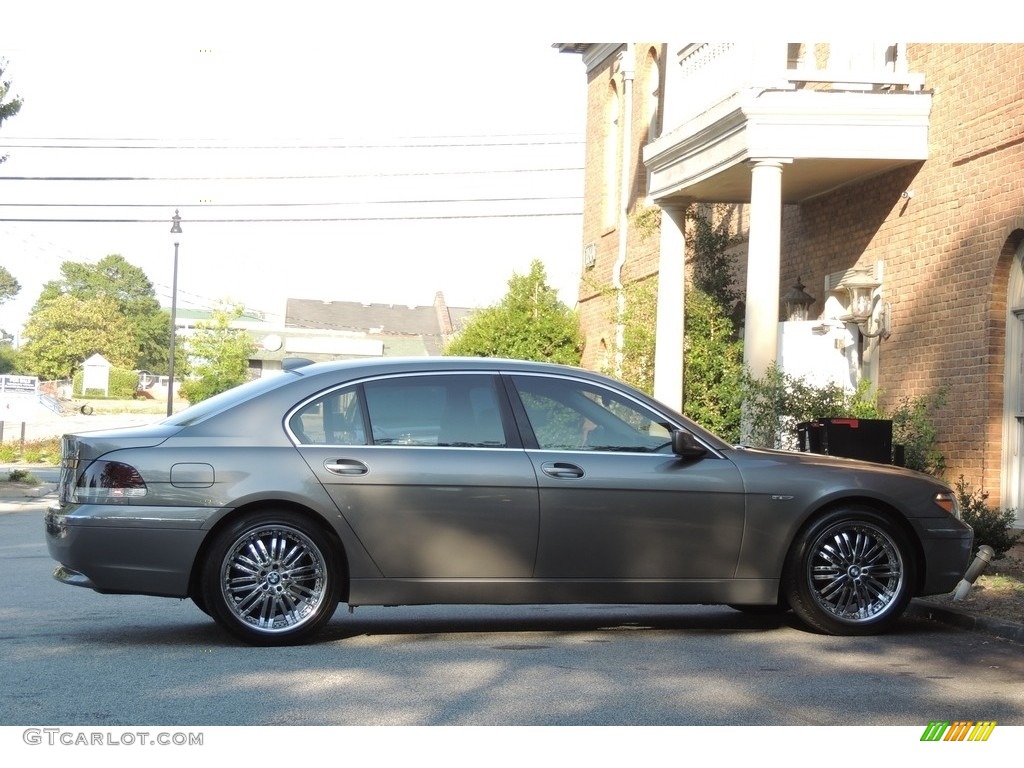 2003 7 Series 745Li Sedan - Sterling Grey Metallic / Basalt Grey/Stone Green photo #22