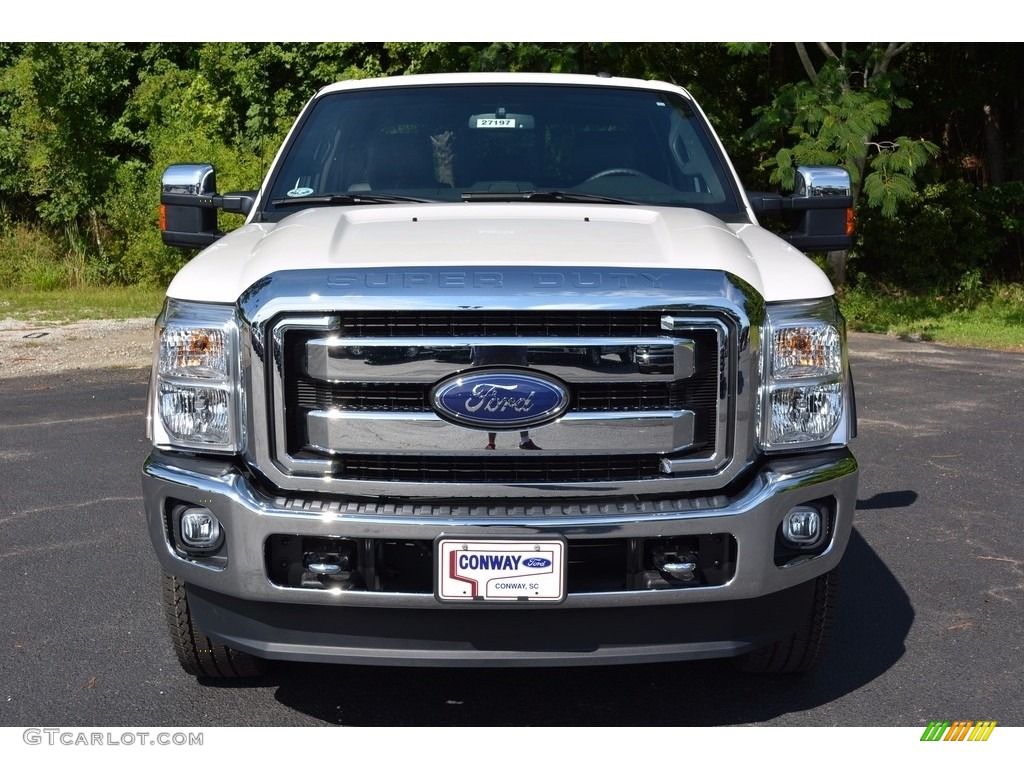 2016 F250 Super Duty Lariat Crew Cab 4x4 - White Platinum Metallic / Black photo #12