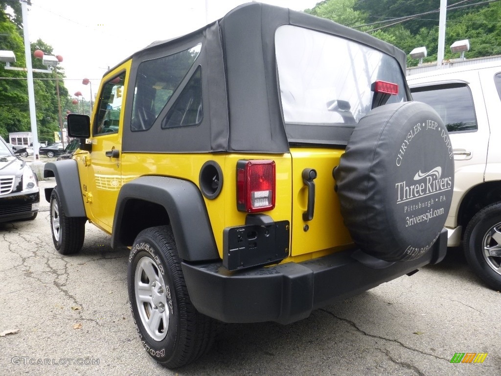 2009 Wrangler X 4x4 - Detonator Yellow / Dark Slate Gray/Medium Slate Gray photo #3