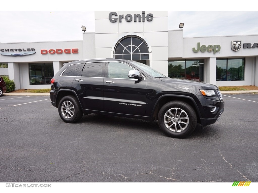 2015 Grand Cherokee Limited - Brilliant Black Crystal Pearl / Black/Light Frost Beige photo #1