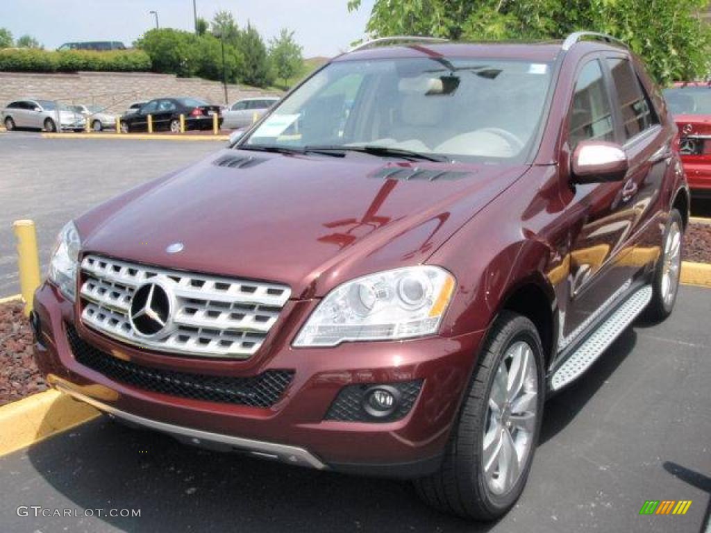 2009 ML 350 4Matic - Barolo Red Metallic / Cashmere photo #1