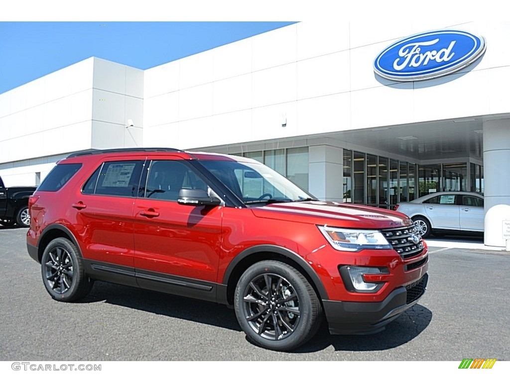 2017 Explorer XLT - Ruby Red / Sport Appearance Dark Earth Gray photo #1