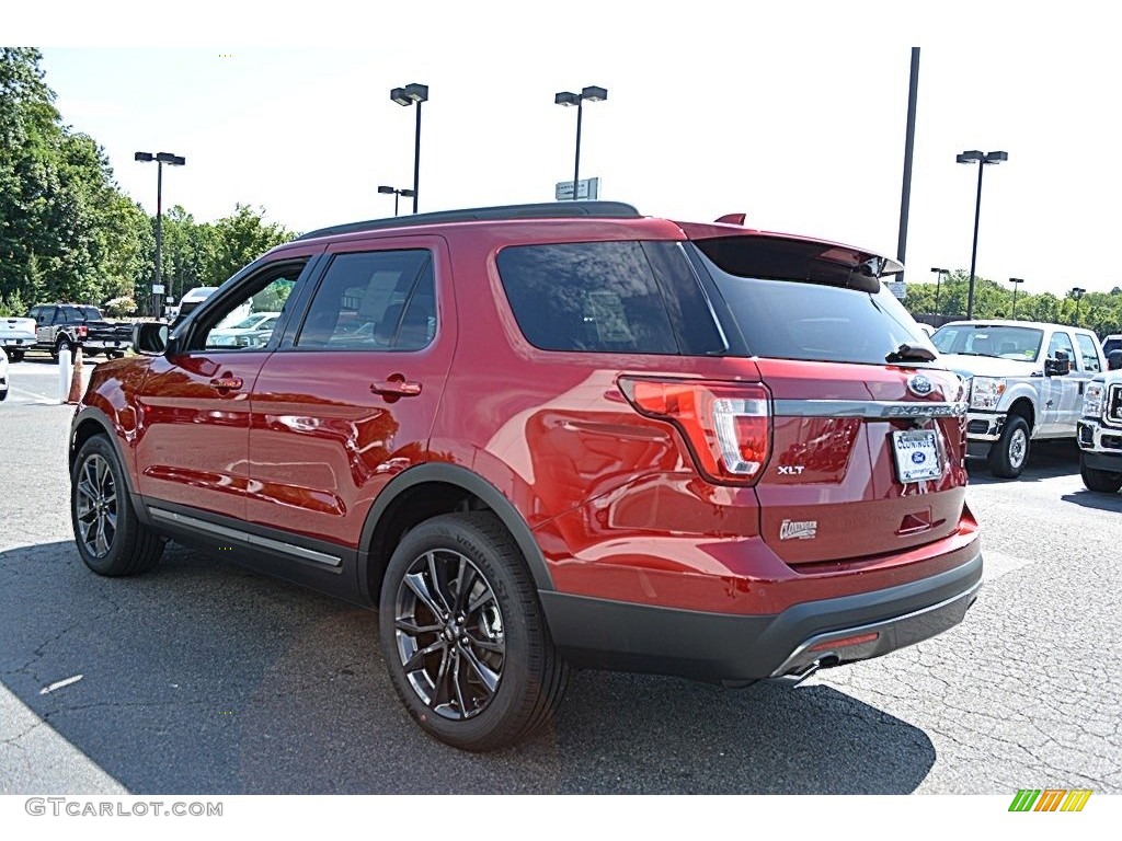 2017 Explorer XLT - Ruby Red / Sport Appearance Dark Earth Gray photo #22