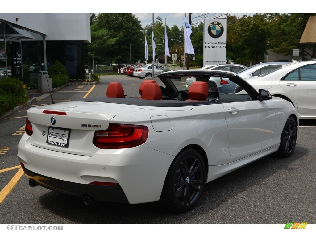 2016 M235i Convertible - Alpine White / Coral Red photo #4