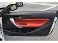 2016 BMW M235i Coral Red Interior Door Panel Photo