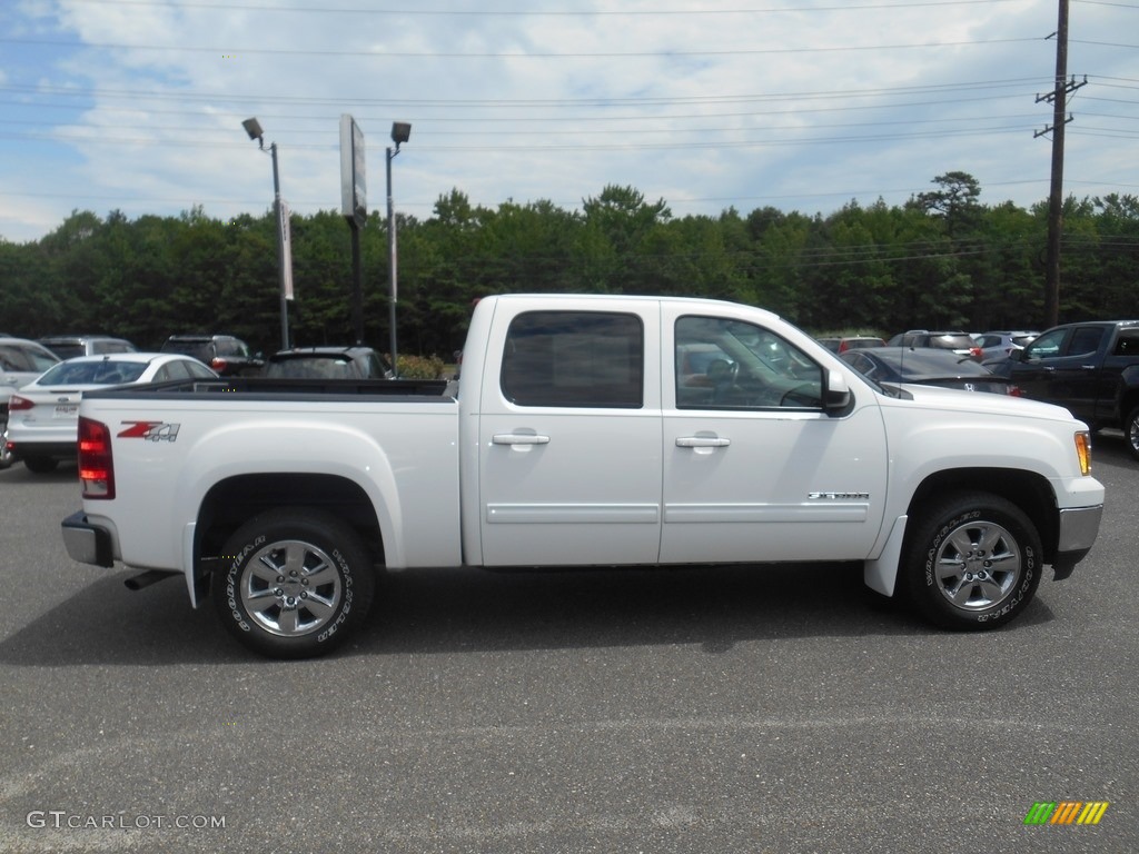 2013 Sierra 1500 SLT Crew Cab 4x4 - Summit White / Very Dark Cashmere/Light Cashmere photo #6