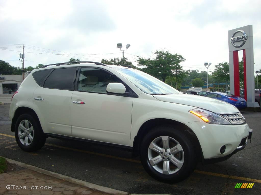 2007 Murano S AWD - Glacier Pearl White / Cafe Latte photo #12