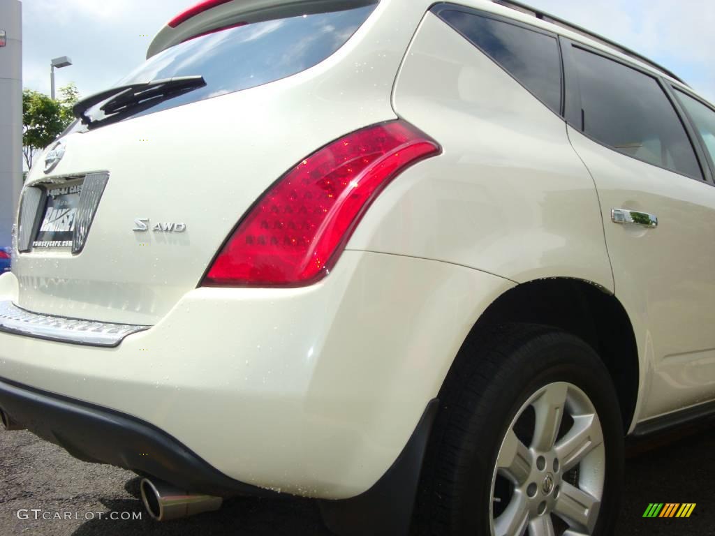 2007 Murano S AWD - Glacier Pearl White / Cafe Latte photo #20