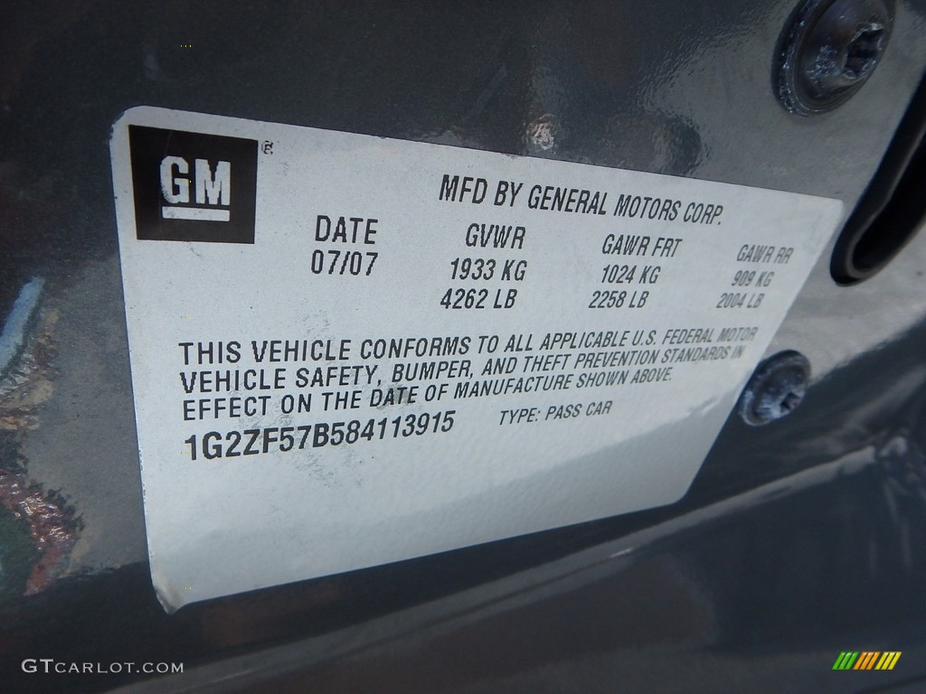 2008 G6 Value Leader Sedan - Dark Steel Gray Metallic / Ebony Black photo #29