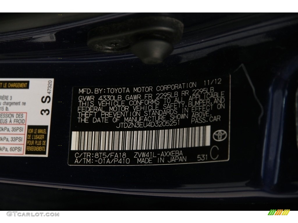 2013 Prius v Three Hybrid - Blue Ribbon Metallic / Dark Gray photo #21