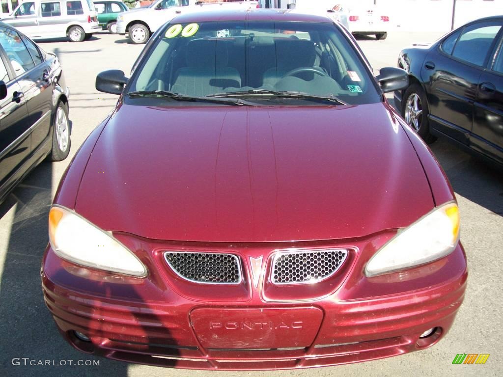 2000 Grand Am SE Sedan - Redfire Metallic / Dark Pewter photo #7