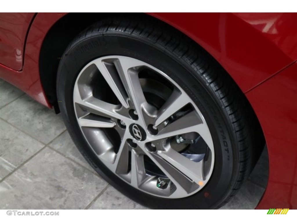 2017 Elantra Limited - Red / Gray photo #7