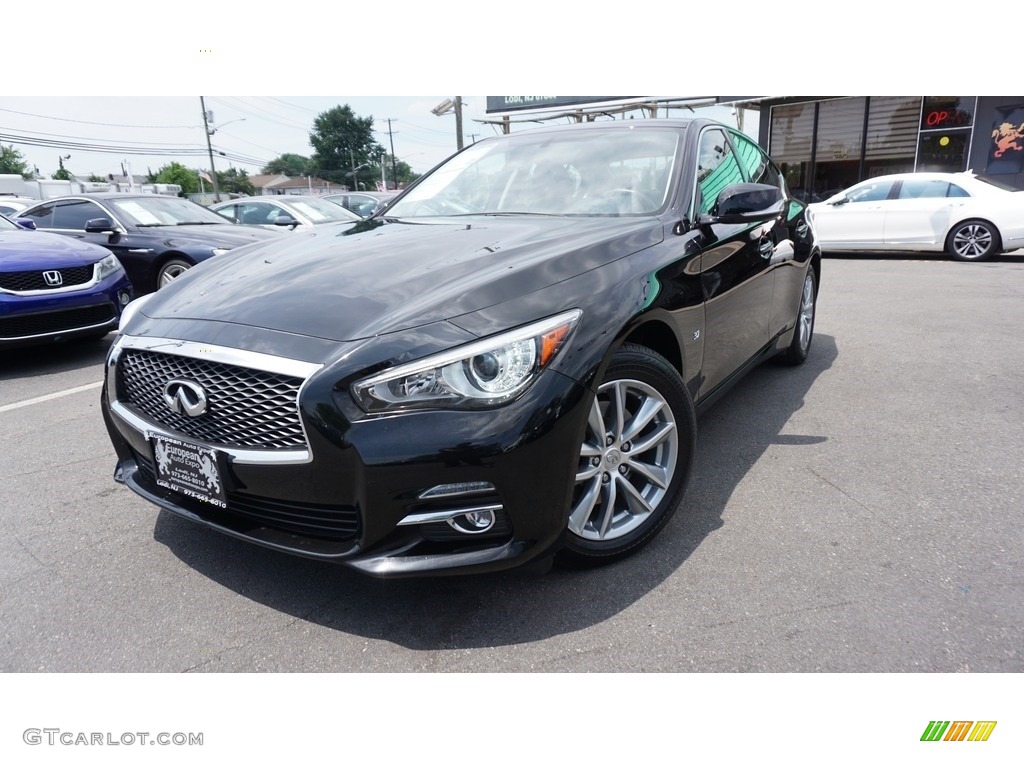 2014 Q 50 3.7 AWD Premium - Black Obsidian / Graphite photo #1