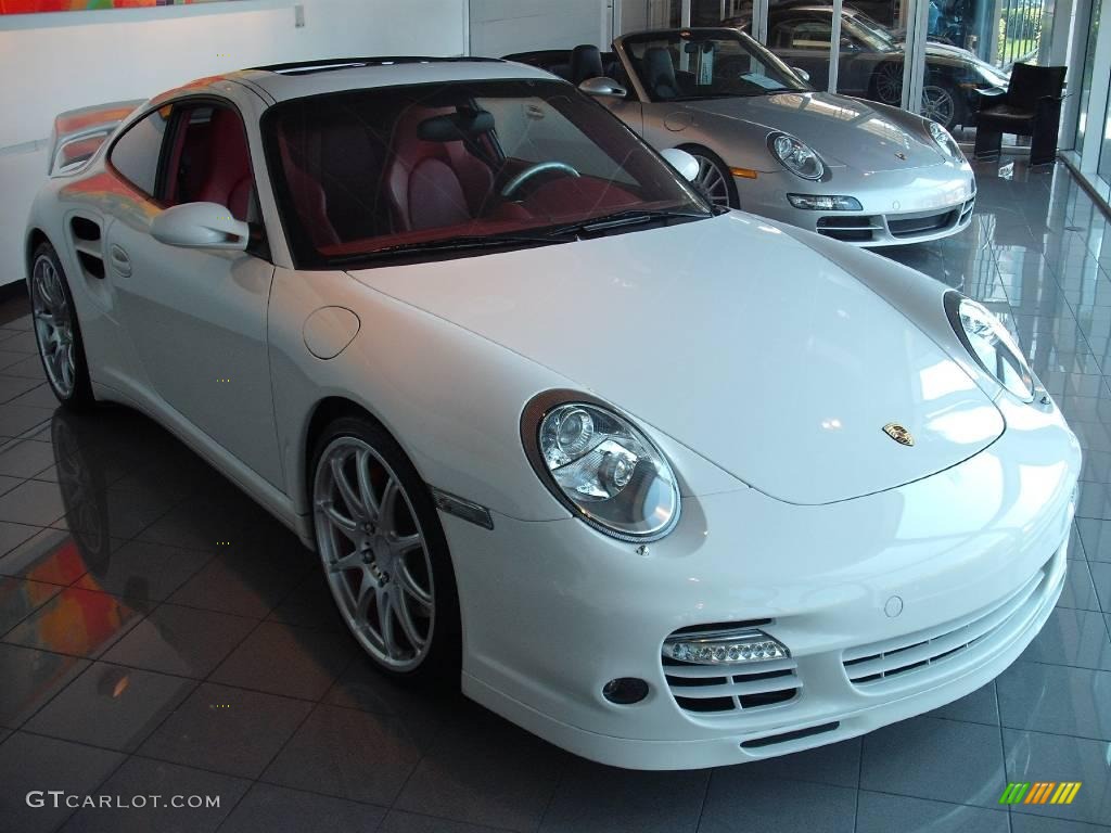 2008 911 Turbo Coupe - Carrara White / Carrera Red photo #1