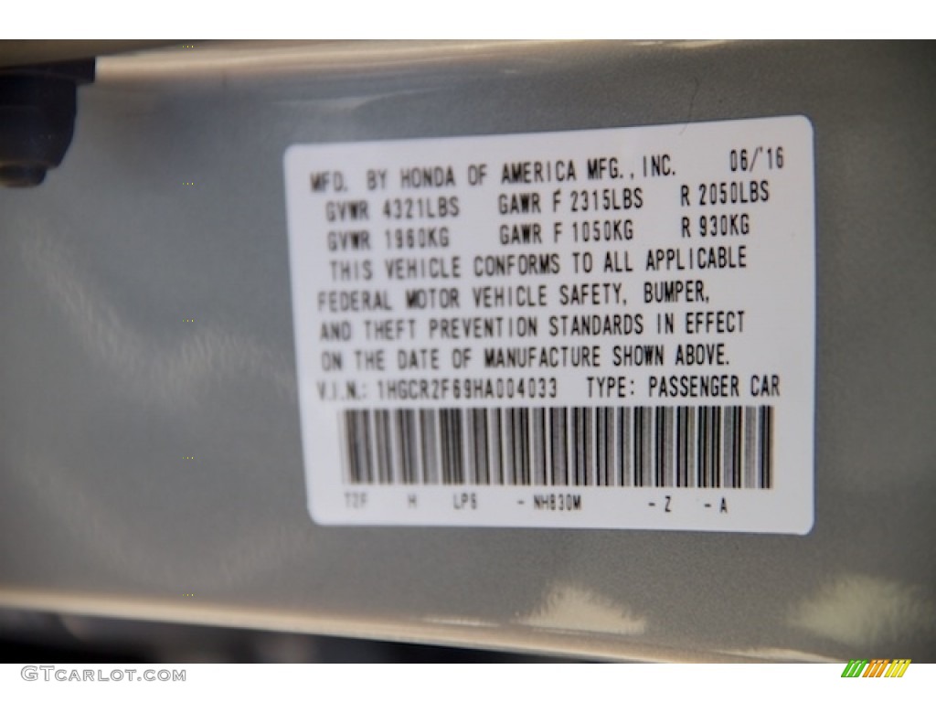 2017 Accord Sport Sedan - Lunar Silver Metallic / Black photo #16