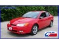 2003 Red Saturn ION 3 Quad Coupe  photo #1