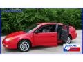 2003 Red Saturn ION 3 Quad Coupe  photo #12