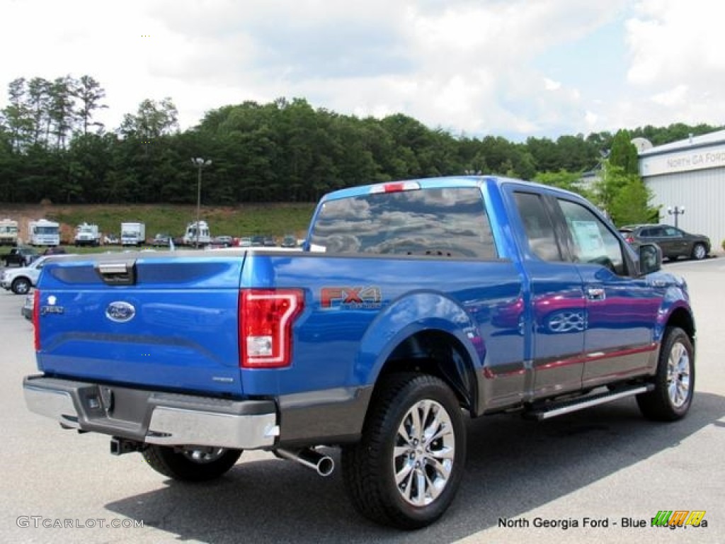 2016 F150 XLT SuperCab 4x4 - Blue Flame / Medium Earth Gray photo #5