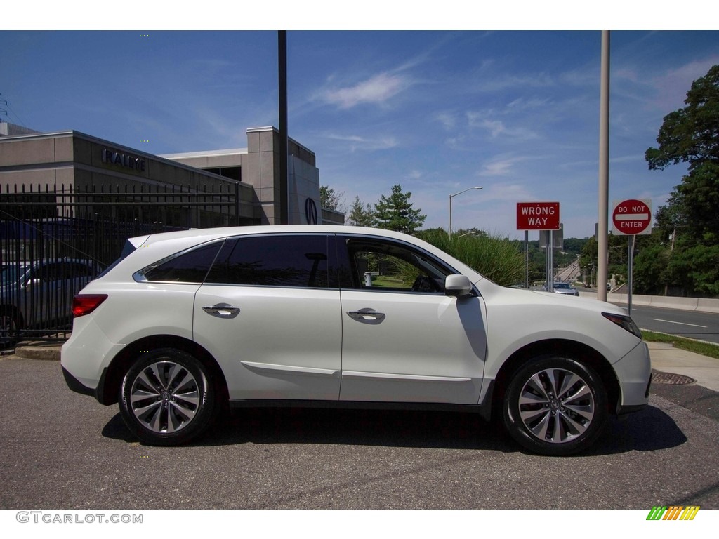 2014 MDX SH-AWD Technology - White Diamond Pearl / Eucalyptus photo #3